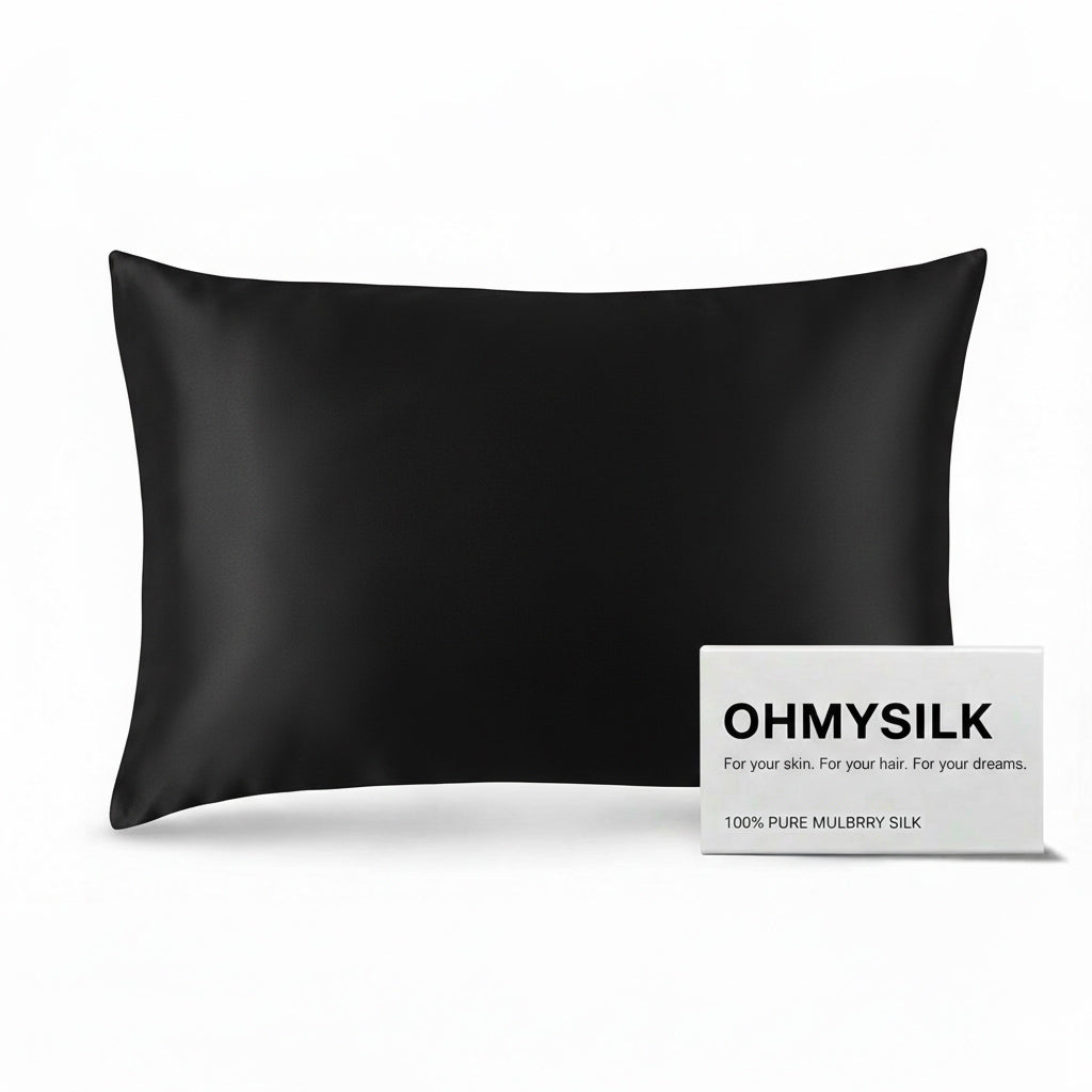 22 Momme Black Envelope Pillowcase