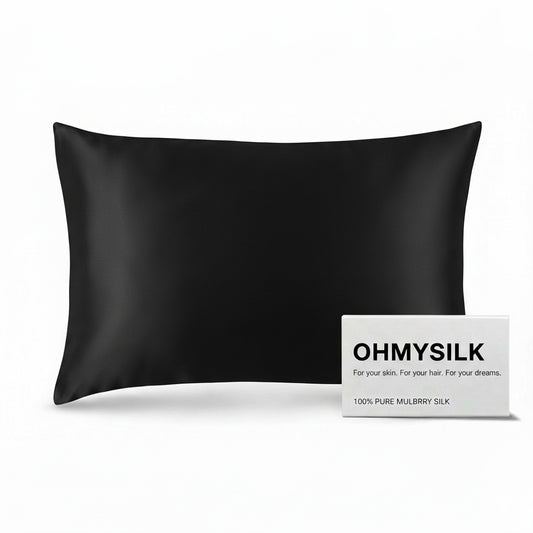 22 Momme Black Standard Envelope Pillowcase