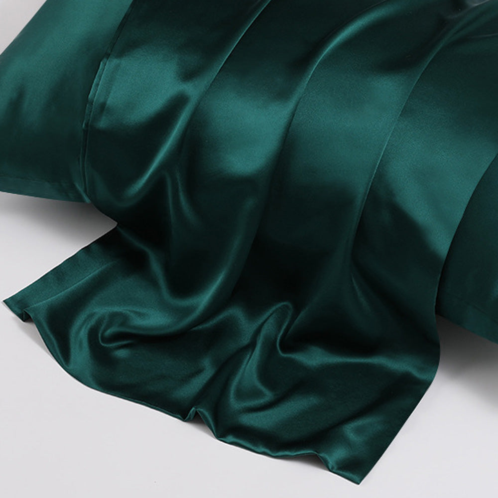 22 Momme Forest Green Standard Envelope Pillowcase