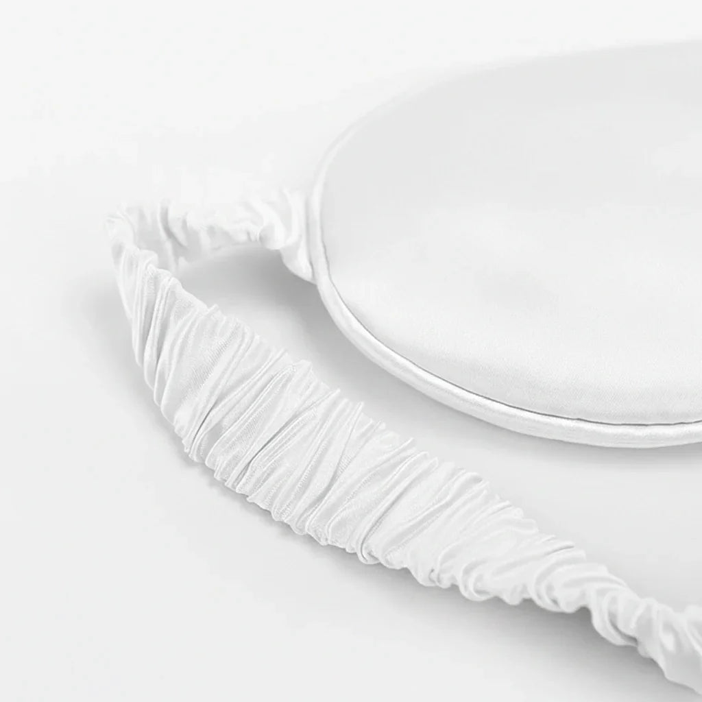 22 Momme Ivory White Sleep Mask